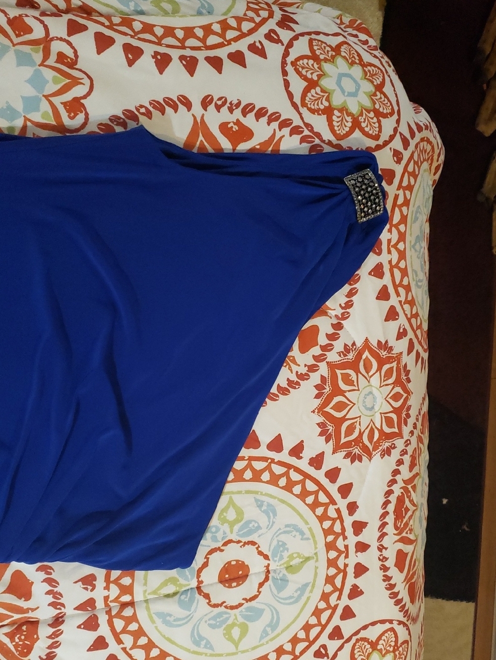 Chaps Evening Dress in Deep Blue - Picture 5 of 6